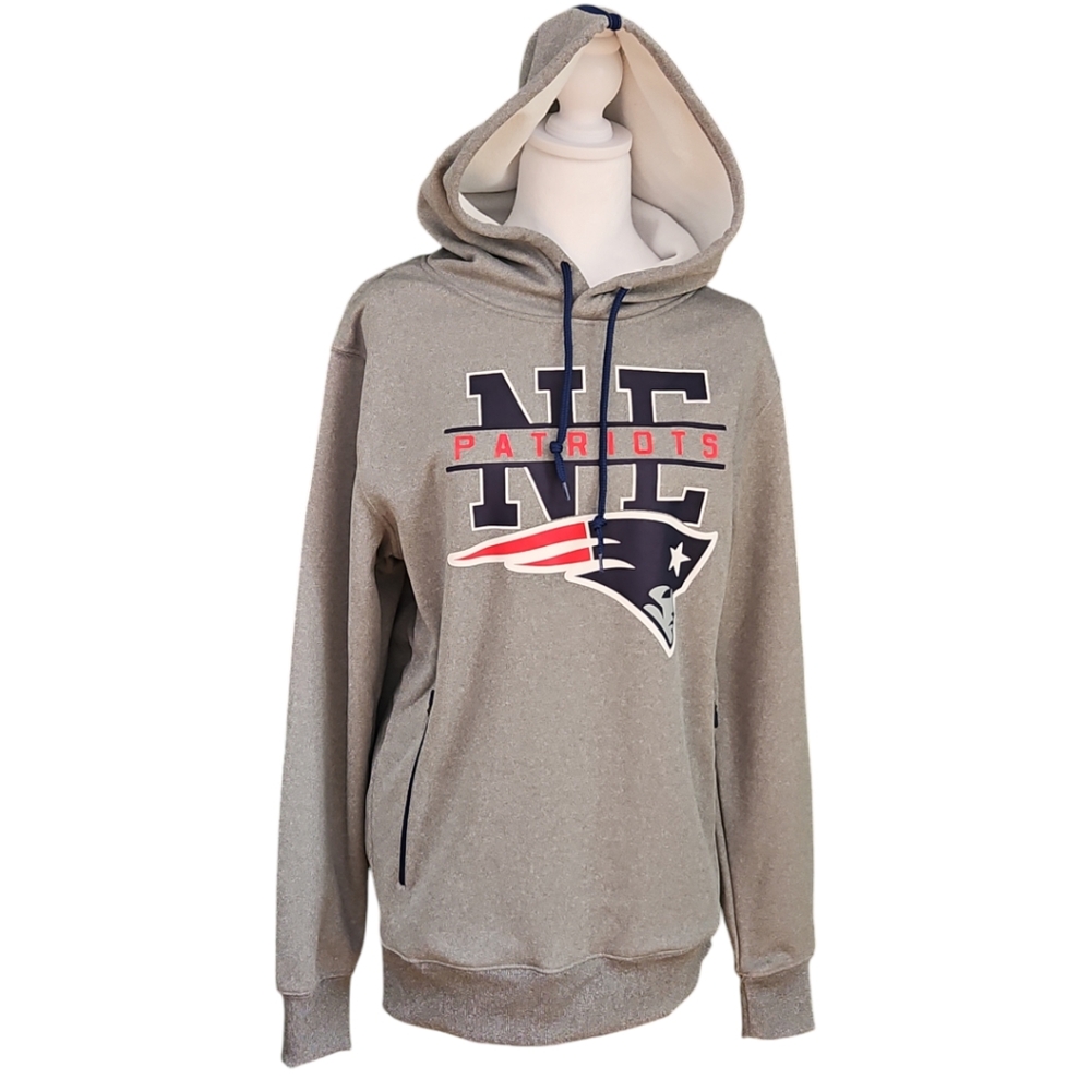 NE Patriots Grey Pullover Hoodie NWOT - Picture 2 of 11